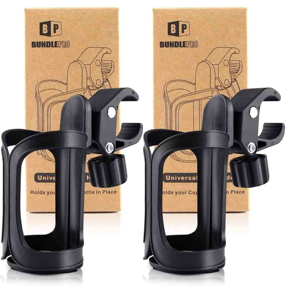 Pack Of 2 Stroller Cup Holders, Universal Drinks Holder For Bikes, stroller